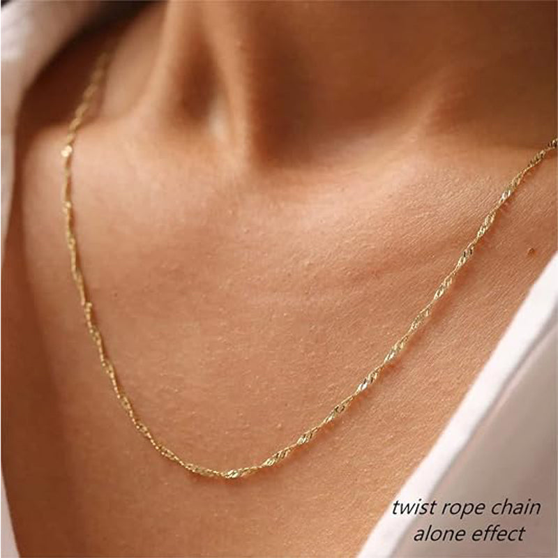 Dainty Diamond Solitaire Pendant Necklaces For Women, 14K Gold Plated Single Round Cubic Zirconia Square Simulated Diamond Choker Necklace Jewelry Gifts