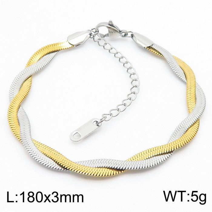 Men's Versatile Double-Weaved Bracelet And Necklace