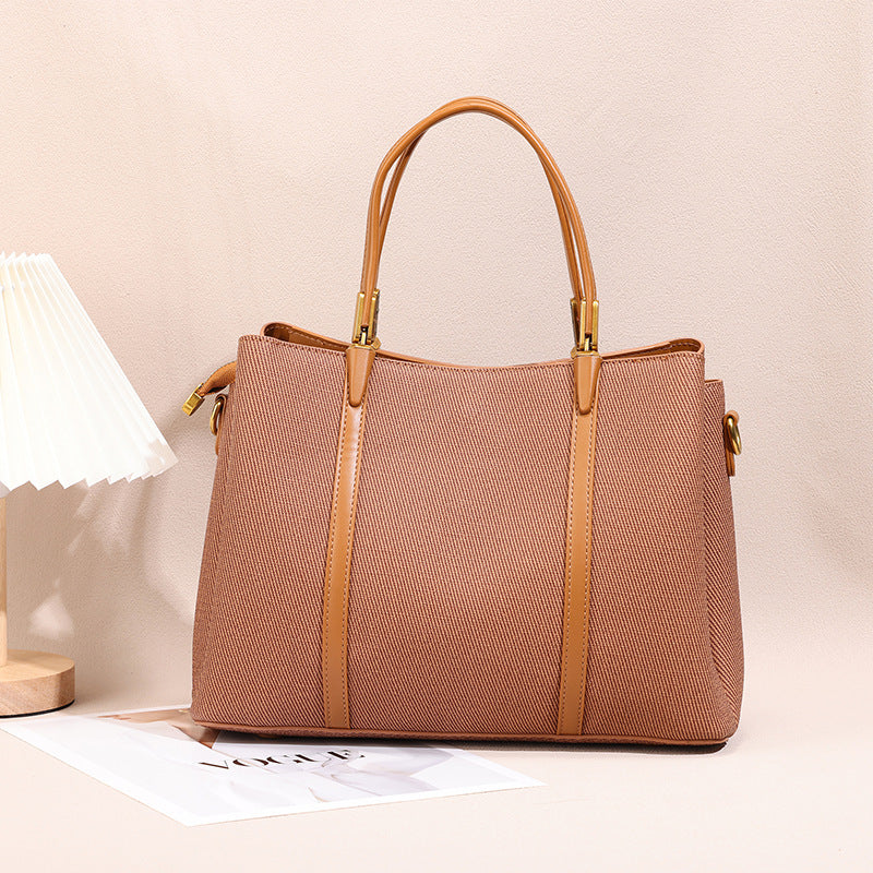 Sophisticated Womens Commuter Bag Spacious Solid-color Tote With A Light-luxury Premium Texture