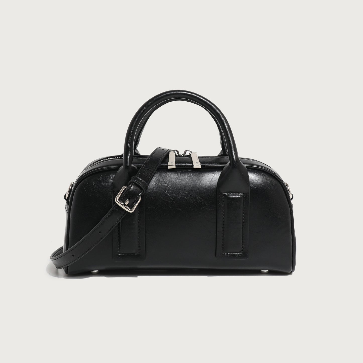 Womens Soft Leather Simple Tote Crossbody Bag With Large Capacity