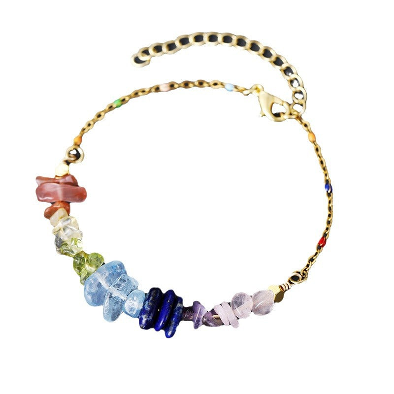 Fashionable 7-Color Natural Stone Handmade Bracelet