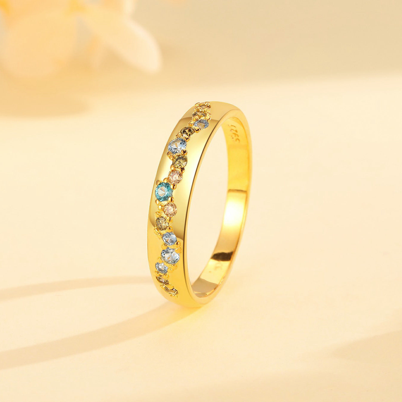 S925 Sterling Silver Ring Jewelry With A Starry Sky Design
