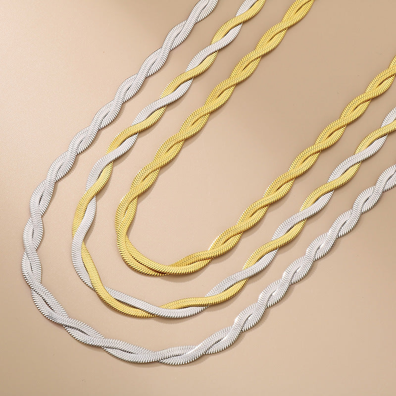 Men's Versatile Double-Weaved Bracelet And Necklace