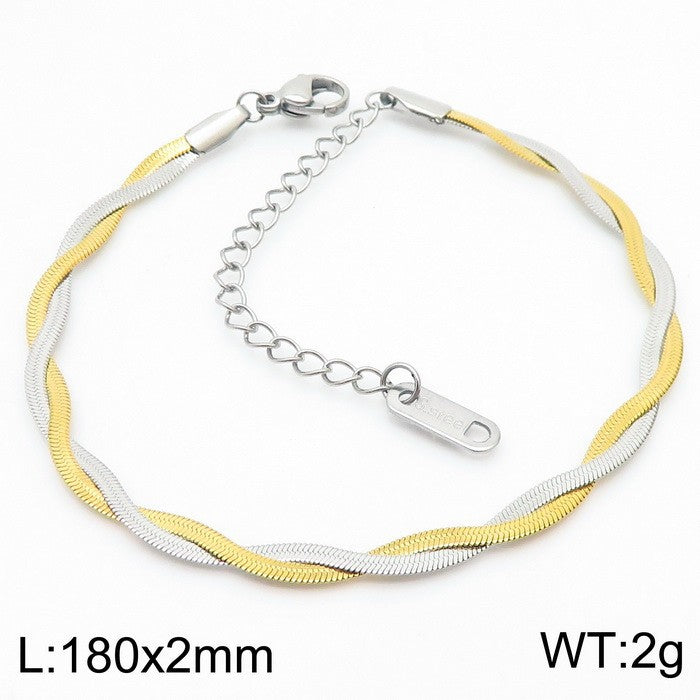 Men's Versatile Double-Weaved Bracelet And Necklace