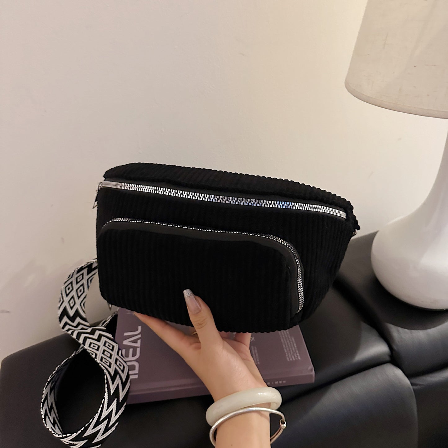 Stylish Corduroy Casual Minimalist Lightweight Crossbody Bag For Women