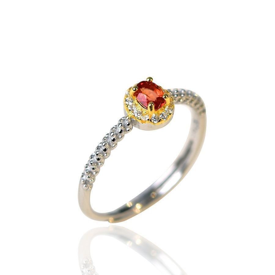 Japanese-style Ring For Women Inlaid With Red Zircon