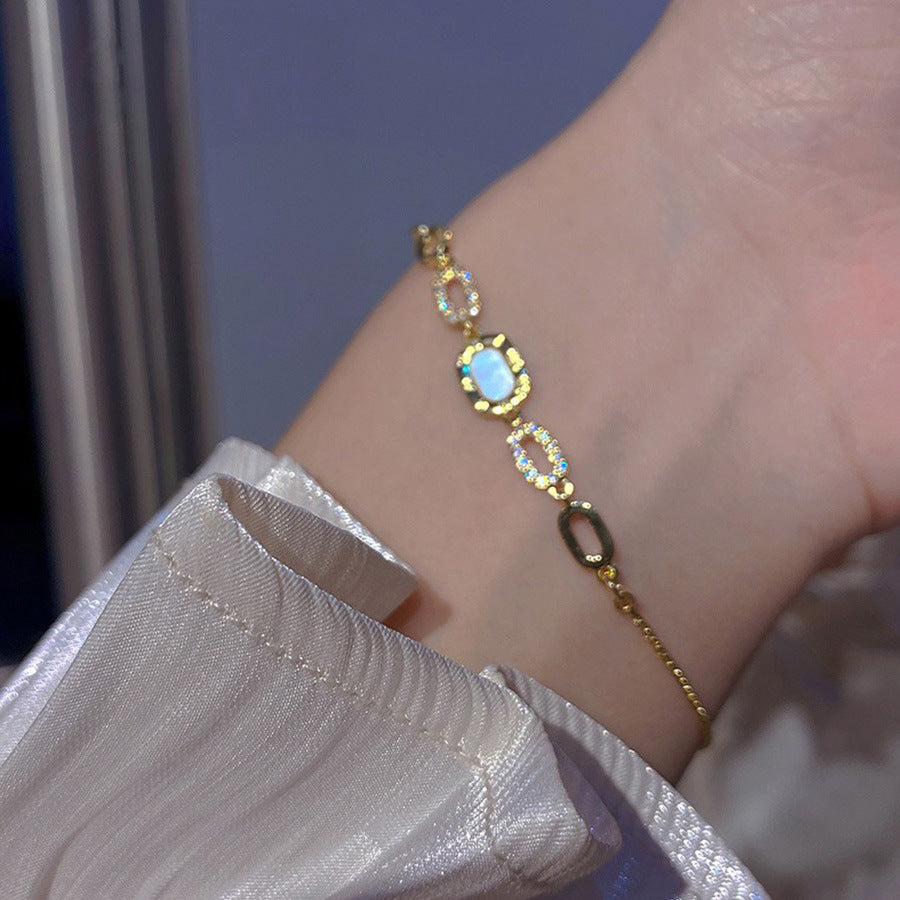 Elegant Light-luxury Zircon Bracelet For Women