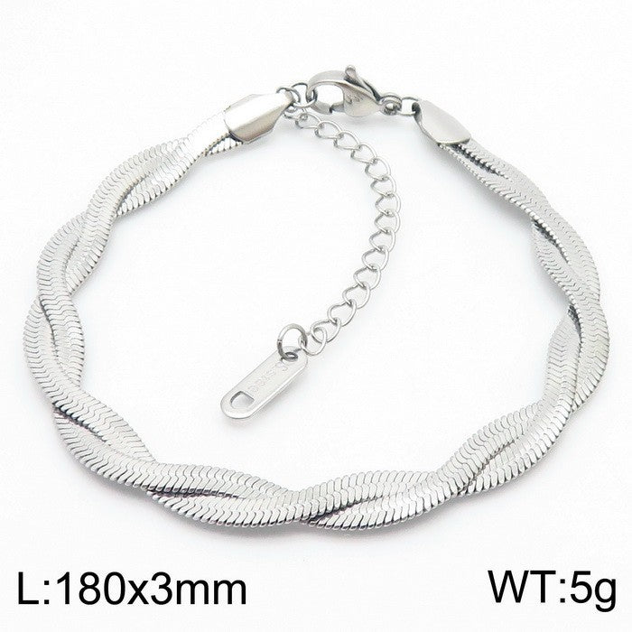 Men's Versatile Double-Weaved Bracelet And Necklace