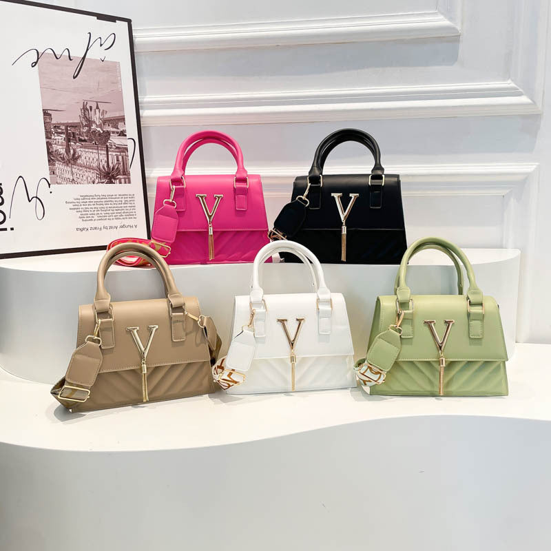 Womens Fashion Solid-Color Tassel Crossbody Bag