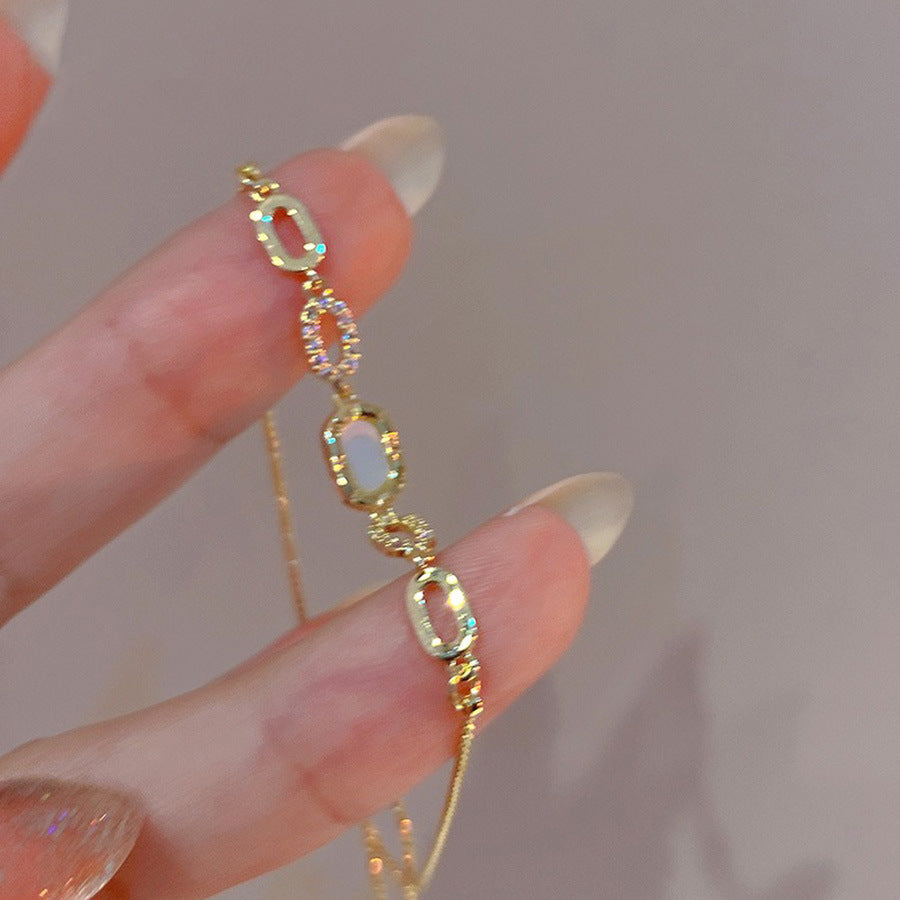Elegant Light-luxury Zircon Bracelet For Women