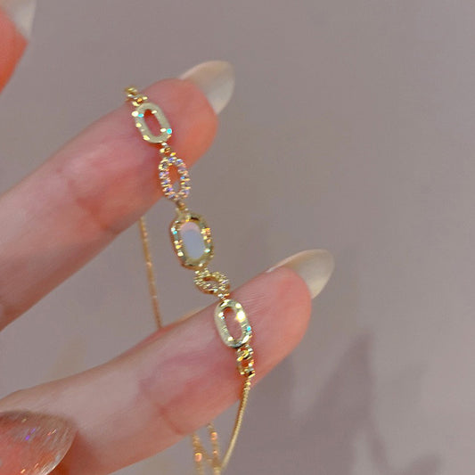 Elegant Light-luxury Zircon Bracelet For Women