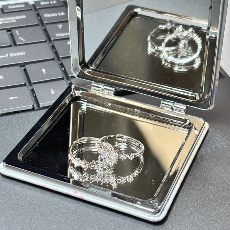 2PC  Sweetheart Bow Rings, Silver Best Friend Matching Rings, Niche Design Birthday Gift For Her