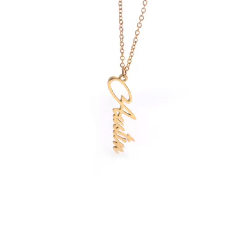 Stainless Steel 18k Gold-plated Color-changing Free Personalized Pendant Chain