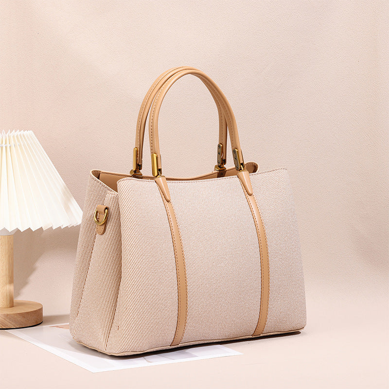 Sophisticated Womens Commuter Bag Spacious Solid-color Tote With A Light-luxury Premium Texture