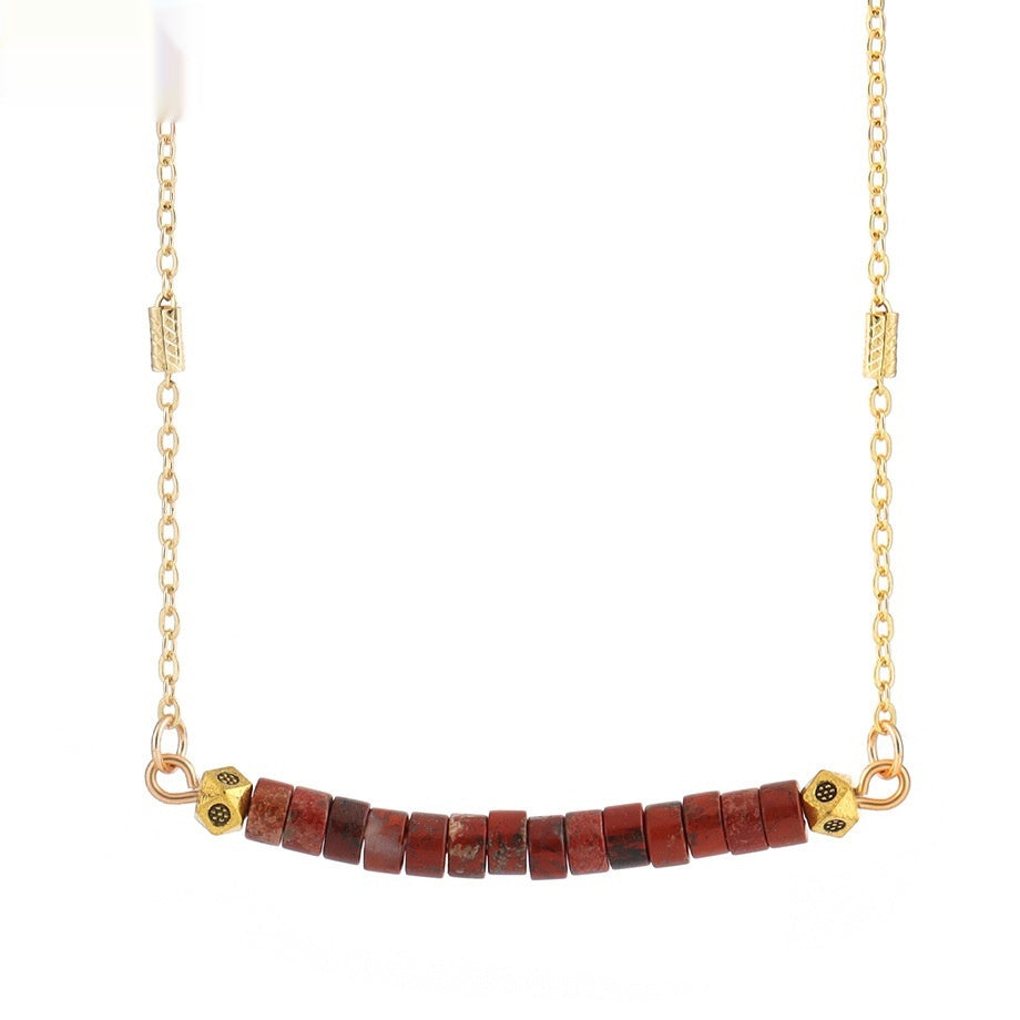 Turquoise Clavicle Chain Womens Necklace Jewelry