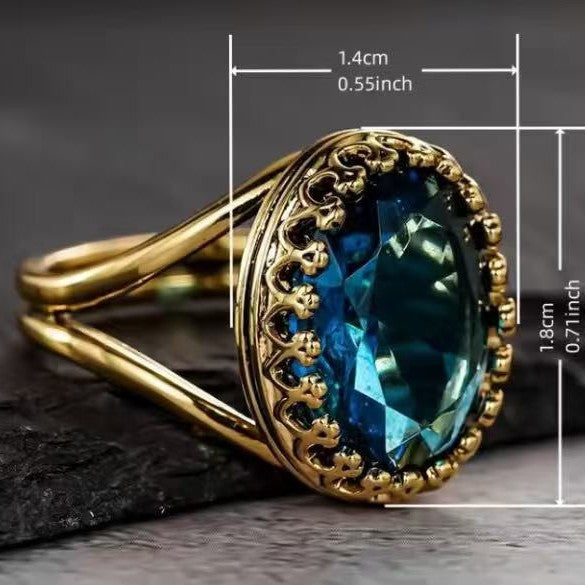 Oval Cutout Lace Court-Style Ring