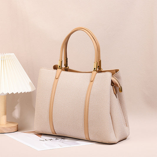 Sophisticated Womens Commuter Bag Spacious Solid-color Tote With A Light-luxury Premium Texture