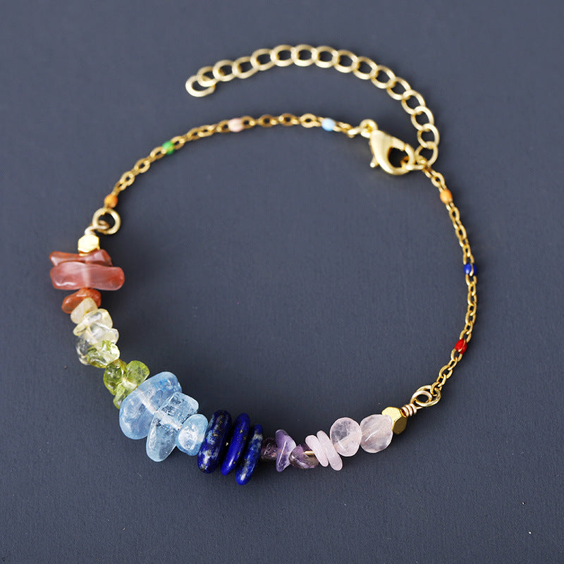 Fashionable 7-Color Natural Stone Handmade Bracelet