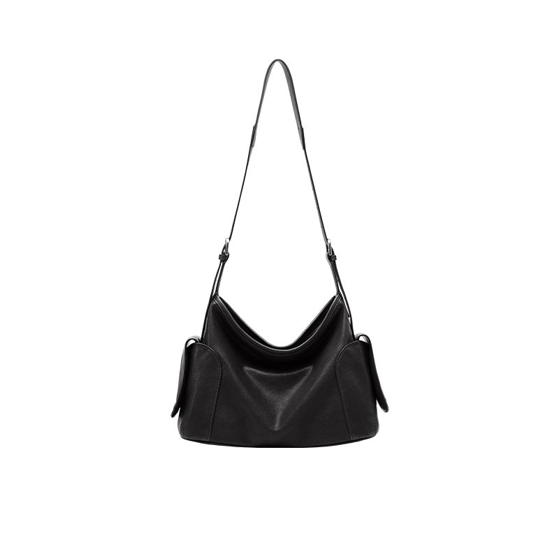 Large, Genuine Leather Crossbody Bag With Dual Handles