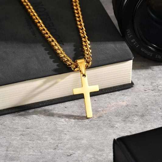European And American Stainless Steel Cross Necklace