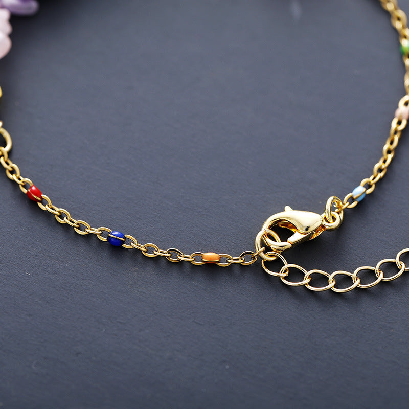 Fashionable 7-Color Natural Stone Handmade Bracelet