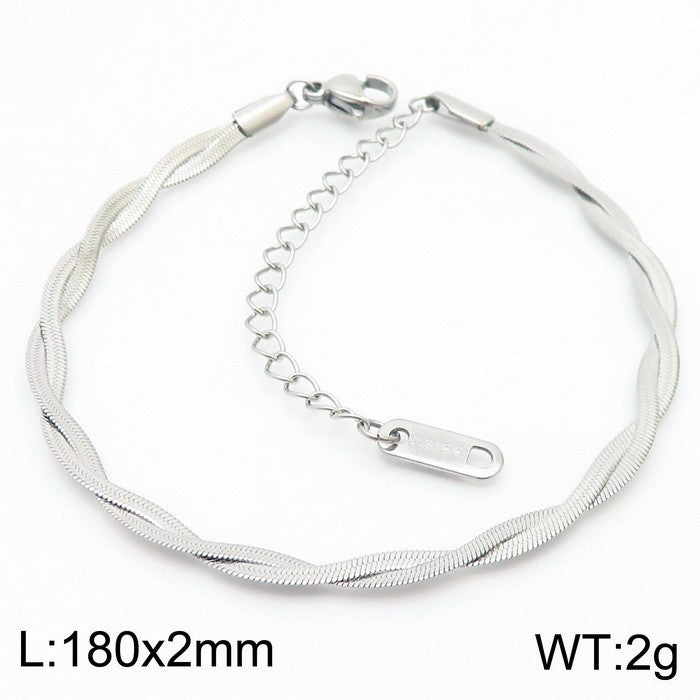 Men's Versatile Double-Weaved Bracelet And Necklace