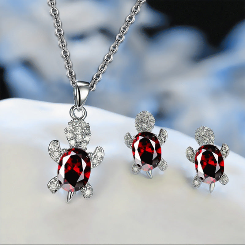 Turtle Earrings And Necklace Set For Women, Niche Design Style