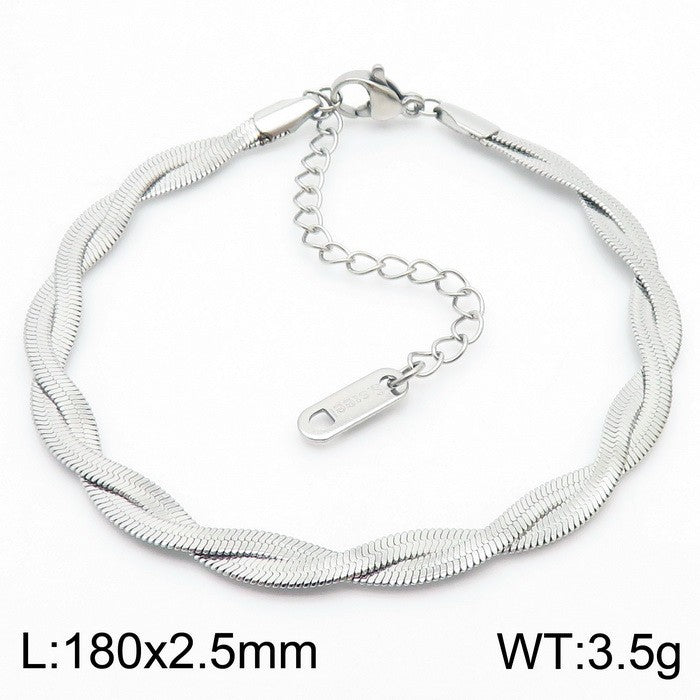 Men's Versatile Double-Weaved Bracelet And Necklace