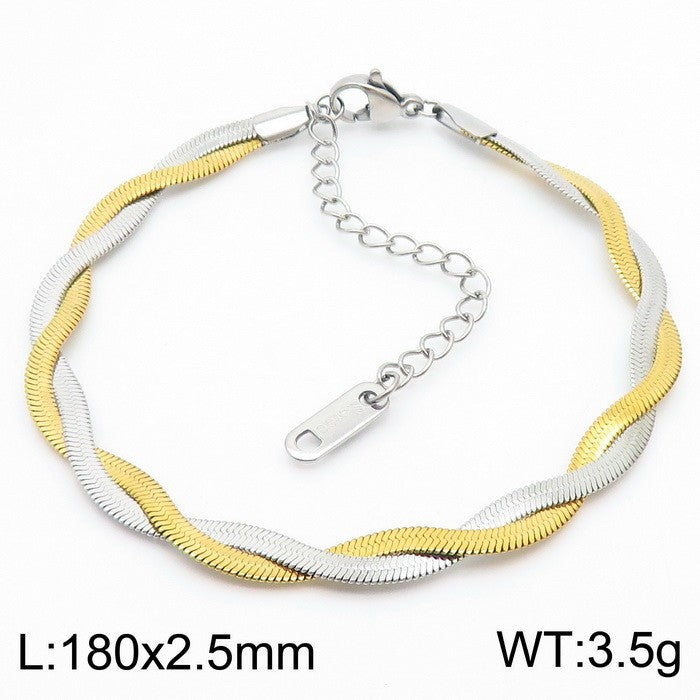 Men's Versatile Double-Weaved Bracelet And Necklace