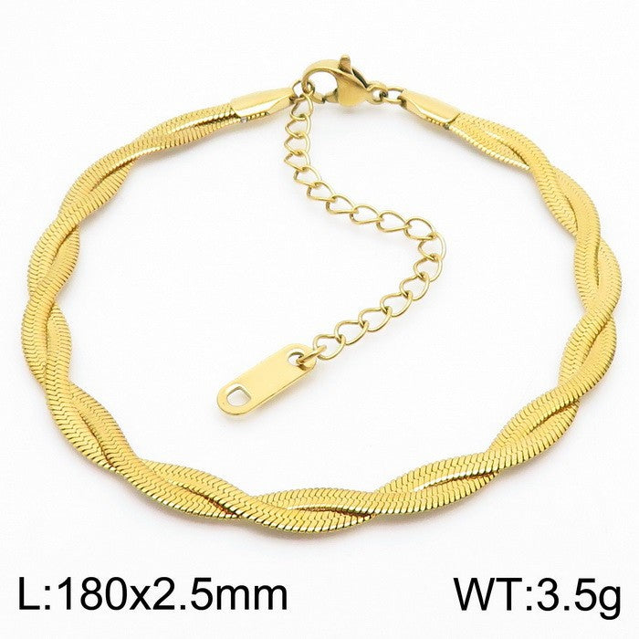 Men's Versatile Double-Weaved Bracelet And Necklace
