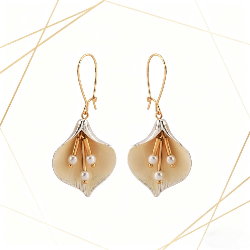 Fashionable Womens Accessories Rose Flower Pendant Earrings